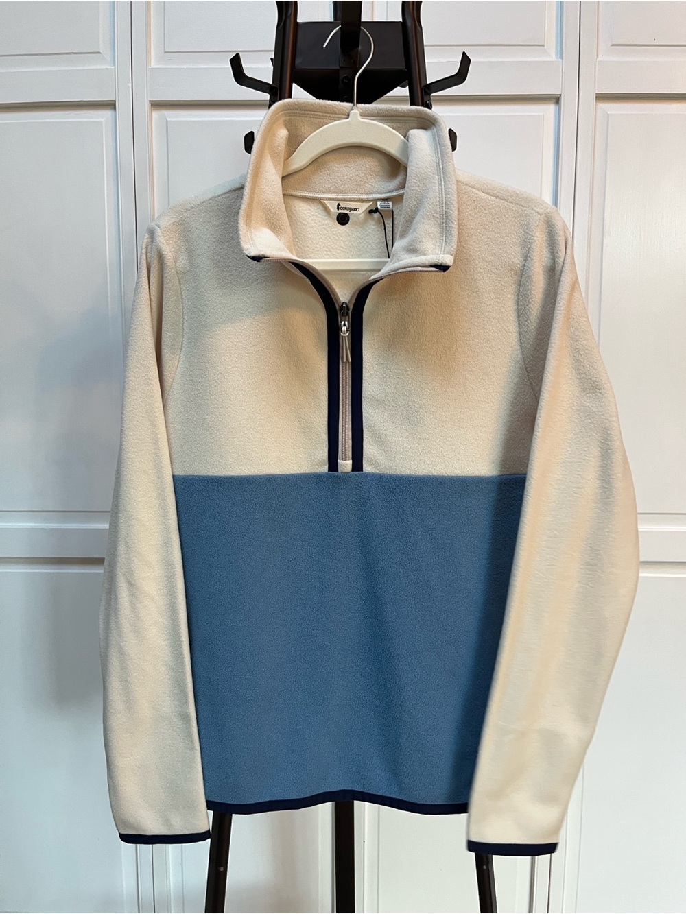 Cotopaxi Women’s Two-Tone Half-Zip Fleece Pullover - Cream & Blue